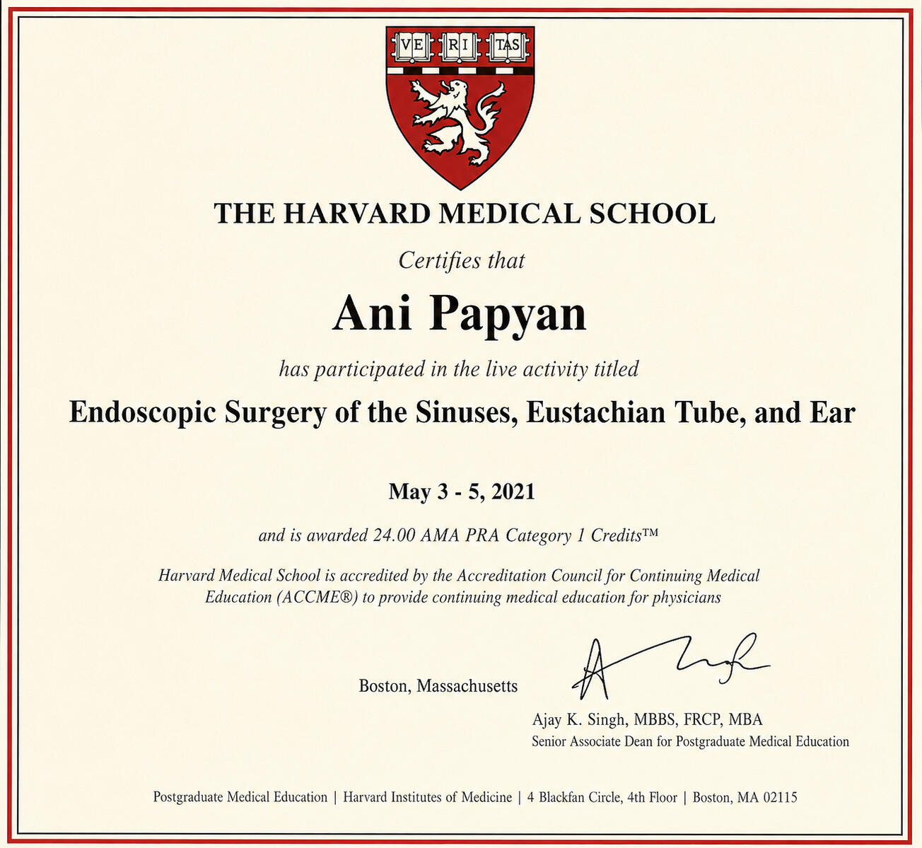 The Harvard Medical School